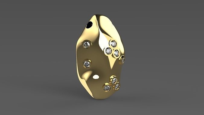 orgánico colgantes joyería joya oro collar brillante diamante Moda belleza libra esterlina zafiro ligero colgante pendiente vestir 3D print model - Mito3D