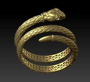 organic snake ring gold silver jewelry reptile animal jewellery jewelri fashion mold rings 3d print model - Mito3D