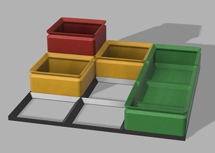 organizzatore scatole contenitore scatola pile Conservazione organza ordinare ordinamento cassetto Casa mobilia 3d print model - Mito3D