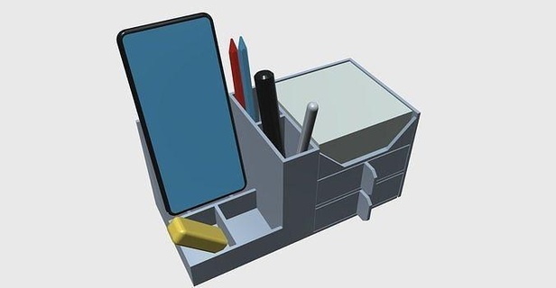 organizatör kalem telefon Kulp destek kolay Yazdır dolma akıllı hücre ev Aksesuarlar ofis evrensel cep telefonu eşyaları Çekmece çekmeceler 3d print model - Mito3D