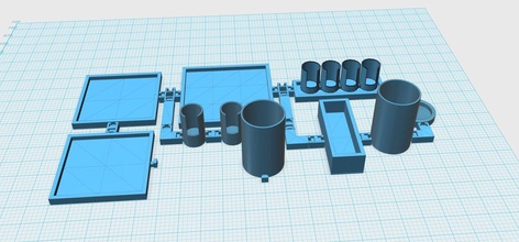 set organizer ev Organizatör ayarlayın yapı aksesuarlar tutucu tepsi modül depo 3d print model - Mito3D