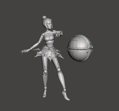 orianna 3d model woman holding ball league of legends wild rift lol games toys 3d print model - Mito3D