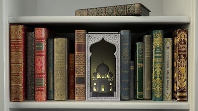 orientale booknook libro fermalibri fantasia tempio indiano Arabo supporto biblioteca arabo Aladin notti rendering bibliotecario Casa Accessori 3d print model - Mito3D