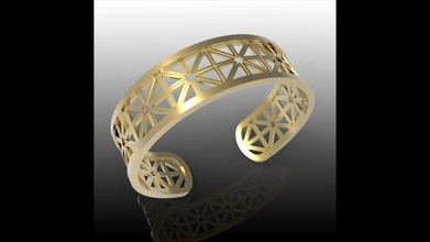 original pulsera la joyería de oro lujo plata brillante 3d sale3dmodel diseño inventado las pulseras 3d print model - Mito3D