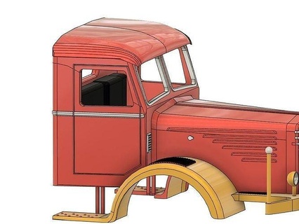 original bousculer 8000 lkw camion corps cabine rc Télécommandé capuche tamiya modellbau loisir DIY mécanique pièces automobile 3d print model - Mito3D