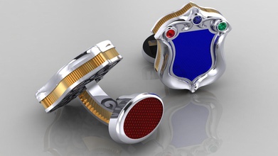 orijinal kol düğmeleri emaye elmaslar malzeme altın lüks takı moda yazdırılabilir gümüş retro mücevher 3 boyutlu desenler özel yaratıcı 3d print model - Mito3D
