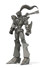 original design mechanic robot knight recommended sla dlp hobby diy robotics 3d print model - Mito3D