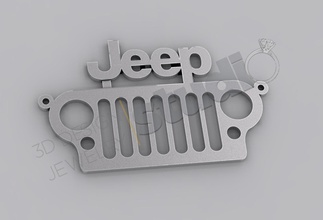 original jeep logo mask pendant 3d model design steel business art advertising jewel jewellery jewelry pendants 3d print model - Mito3D