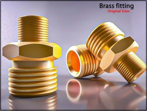 original size brass fitting nr 245 m17 ready print 3d model brassfitting machinery iron connetctor industrial armour gland cw household plumbing machine chrome hoseclamp screw bolt nut hobby diy mechanical parts 3d print model - Mito3D