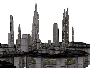 orion koloni şehri sanat mimarlık scifi fantezi fütüristik binalar şehir alanı yapılar mimari dış sci fi bilim kurgu paralar rozetleri paraları 3d print model - Mito3D