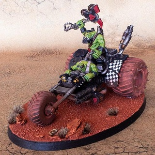 ork bike boss - war trike wh40000 40000 orks orc tabletop wargameing 28mm games toys board 3d print model - Mito3D