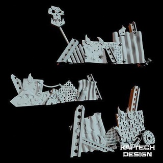 ork terrain baricade blockade shanty obstacle orc hammer cover goblin gretchin spikes tire games toys board 3d print model - Mito3D