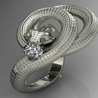 serpent bague bijoux anneaux or argent imprimable bras art mathématique 3d print model - Mito3D