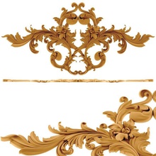 ornament aufwendig design gold holz möbel dekor kunst cnc 3d print model - Mito3D