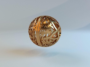 enfeite conta modelo pingente joalheria ouro bola Projeto esfera modelado imprimível arte colar pulseira prata Casamento vintag pulseiras 3d print model - Mito3D