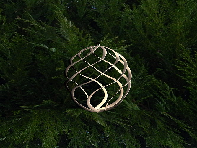 süs Noel ağaç meydan okuma dekorasyon ev Christma top madalyon 3D print model - Mito3D
