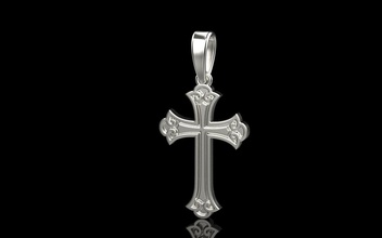 ornament cross pendant gold silver jewelry pendants 3d print model - Mito3D
