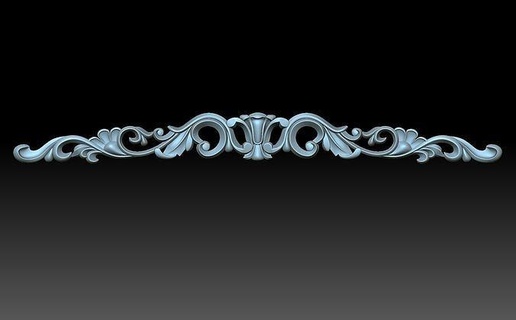 ornament ornate scroll art floral cnc relief bas wall panel 3d print model - Mito3D