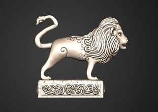 süs aslan heykel Antik Sanat bronz dekor metal işi müze hayvan memeli doğa 3dprint cncmilling kalıplama 3dcoat anıt şampiyon heykeller 3d print model - Mito3D