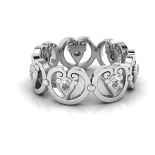 Zier-ring Edelsteine Schmuck ring Ringe Juwel Blume ornament engagement bedruckbar ist diamond gold Silber Diamant-ring engagem Mode-Schönheit genial weiß gem Mode-ring 3d print model - Mito3D