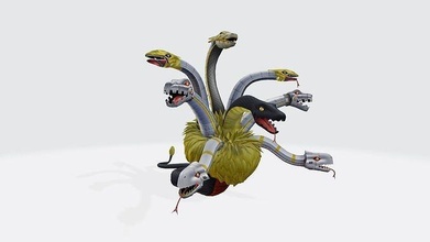 orochimon serpiente digimon monstruo anime artoon modelo juegos juguetes 3d print model - Mito3D