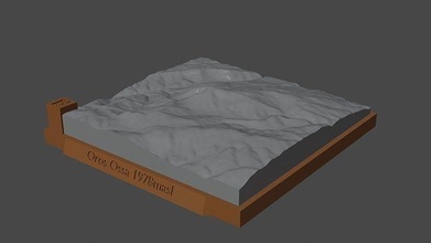 ouro Ossa montanha panorama vulcão terreno Ambiente natureza fotogrametria elevação dem Ciência 3d print model - Mito3D