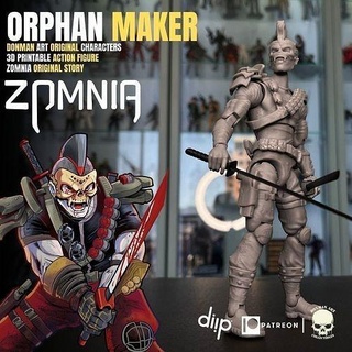 orfano creatore completare 3d stampabile azione figura pieno donman arte originale zombie Giochi giocattoli 3d print model - Mito3D