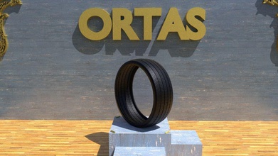 ortas tire no 12 game ready 3d printable print car truck tyre wheel poly games toys 3d print model - Mito3D