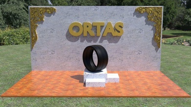 ortas tire no 24 game ready 3d printable games-toys print car truck tyre wheel low poly games toys other 3d print model - Mito3D