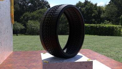 découlant pneu no 43 jeu prêt 3d imprimable voiture camion roue poly jeux jouets 3d print model - Mito3D