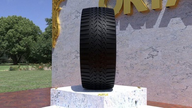 ortas tire no 47 game ready 3d printable hobby-diy print car truck tyre wheel low poly hobby diy mechanical parts 3d print model - Mito3D
