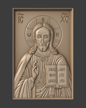orthodox christian icon christ art relief religious jewellery sculpture church sculptures 3d print model - Mito3D