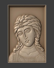 orthodox christian icon guardian angel art relief religious jewellery sculpture church sculptures 3d print model - Mito3D