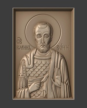 orthodox christian icon john warrior art relief religious jewellery sculpture church sculptures 3d print model - Mito3D