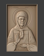 orthodox christian icon matrona moscow art relief religious jewellery sculpture church sculptures 3d print model - Mito3D