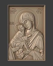 orthodox christian icon our lady don art relief religious jewellery sculpture church sculptures 3d print model - Mito3D