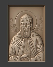 orthodox christian icon saint daniel moscow art relief religious jewellery sculpture church sculptures 3d print model - Mito3D