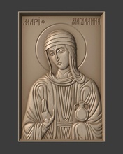 orthodox christian icon saint mary magdalene art relief religious jewellery sculpture church sculptures 3d print model - Mito3D