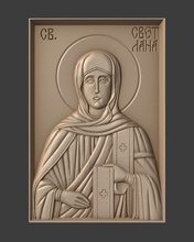 orthodox christian icon saint svetlana art relief religious jewellery sculpture church sculptures 3d print model - Mito3D