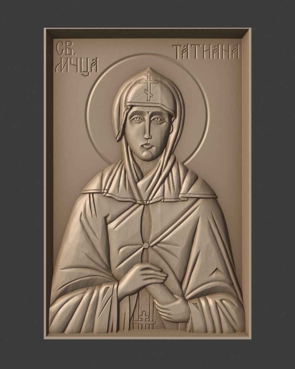 cristiano ortodoxo icono de san tatiana art el alivio los religiosos la joyería escultura ortodoxa cristiana iglesia santo las esculturas 3D print model - Mito3D