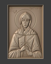 orthodox christian icon saint tatiana art relief religious jewellery sculpture church sculptures 3d print model - Mito3D