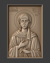 orthodox christian icon saint xenia petersburg art relief religious jewellery sculpture church sculptures 3d print model - Mito3D