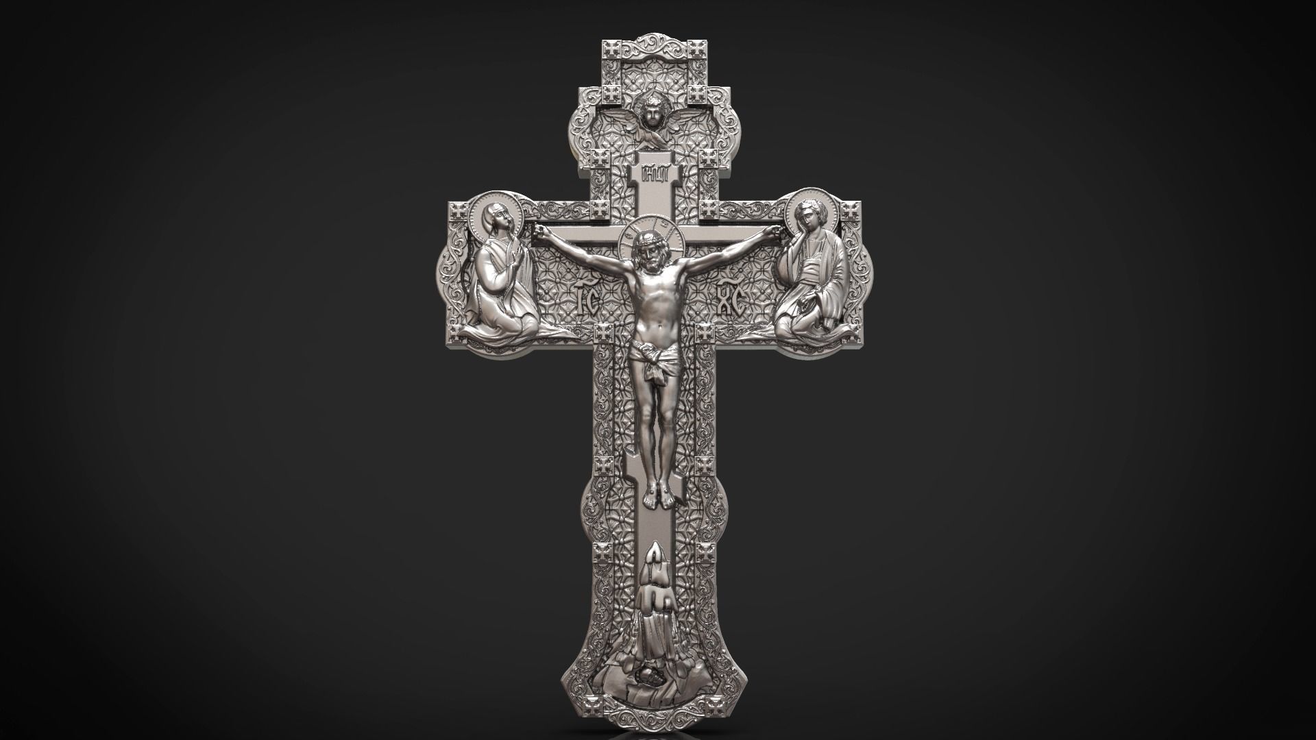 orthodox cross jewelry religion jesus christian christ holy bible priest pendants 3D print model - Mito3D