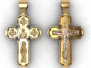 orthodox kreuz jesus christian bibel religiou objekt jüdisch judentum dom hebräisch lutheran schmuck anhänger 3d print model - Mito3D