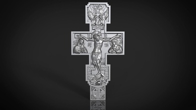 croce ortodossa bassorilievo gioielli religione gesù cristo cristiano santo bibbia dio sacerdote ciondoli 3d print model - Mito3D