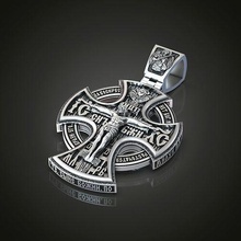 ortodoks çapraz azizler melek i̇sa aziz george işaret selamlamak mary isa yunan hıristiyan oksitlenmiş gümüş dini takı kolye kiril namaz 3d print model - Mito3D