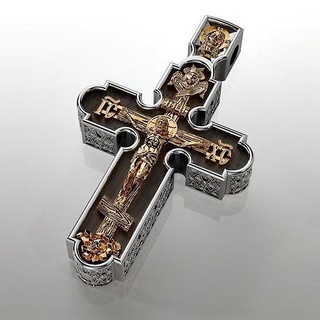 orthodox cross wood jewelry ebony crucifix iisus pendant god religion jesus jesu christian church christmas silver jewel bible sacred religiou pendants 3d print model - Mito3D