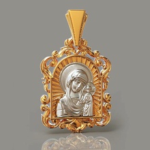 orthodox pendant jewelry gold people virgin jesus god religion christianity love bible ring cathedral luxury religiou object jesu catholicism silver decoration pendants 3d print model - Mito3D