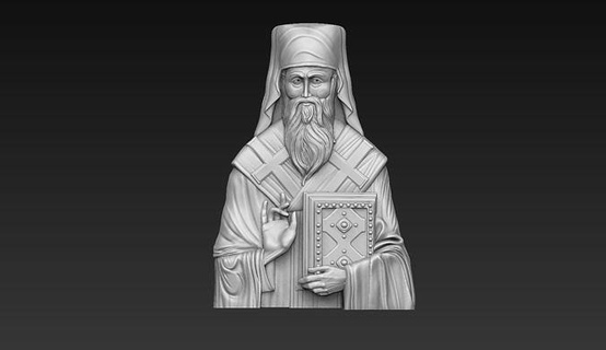 Ortodoks rahip cnc model Yunan Bizans ikon dekorasyon takı Katolik heykel Sanat madeni paralar Rozetler dindar doğu dekor dini 3d print model - Mito3D