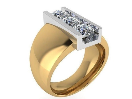 ortogonale squillare 2679 3d Stampa modello oro diamante spianare gioielleria argento produzione moda design Fidanzamento gemma stampabile sterlina braccialetto cubano orecchino collana pendente anelli braccialetti 3d print model - Mito3D